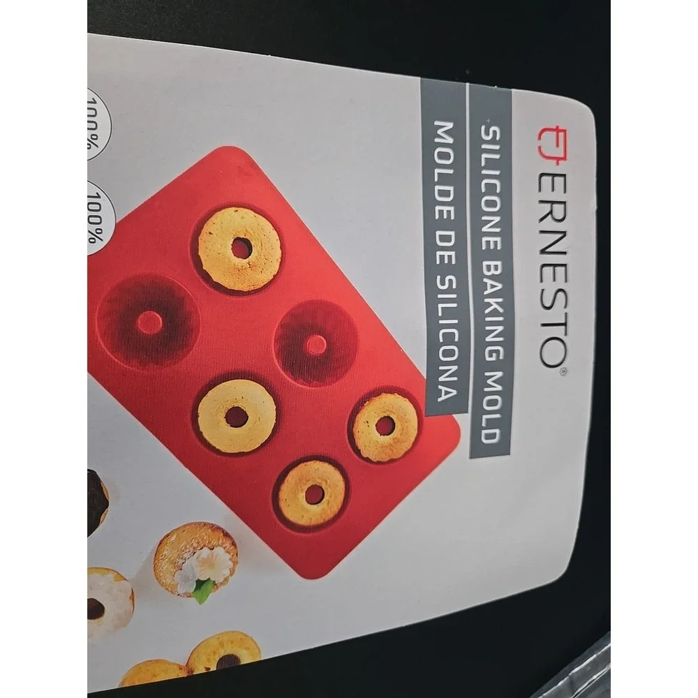 Ernesto mini Bundt Cakes 6 Silicone Baking Mold Flexible Heat Resistant Platinum